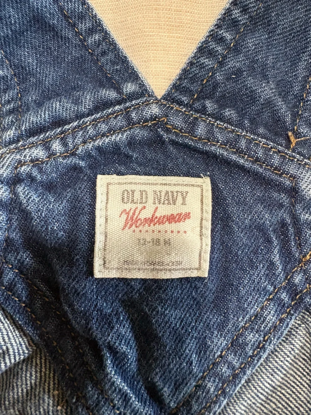 12-18 month Old Navy Dark Blue Denim Overalls for Kids